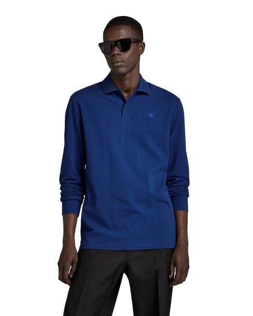 G-Star RAW Dunda Core Poloshirt Voor in het Blue voor heren