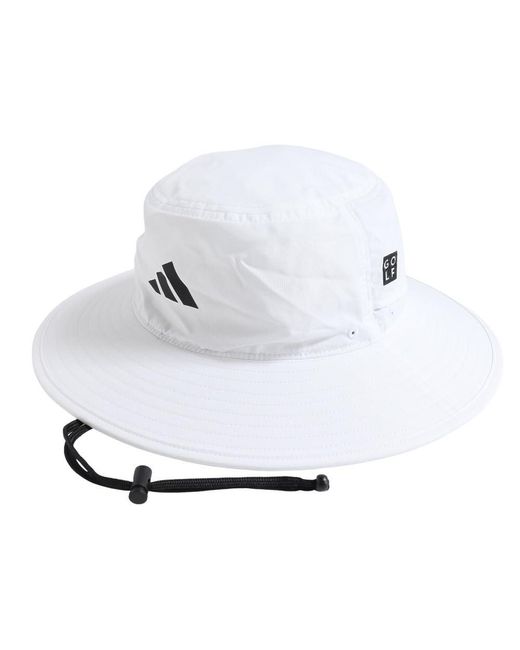 Adidas White Wide-brim Golf Hat for men