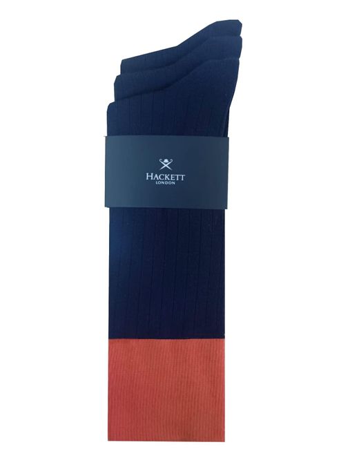 Hackett Blue S 3 Pack Socks One Size Uk 7-11 Eu 40-45 for men