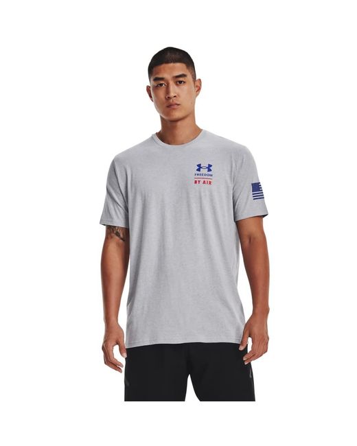 Under Armour Gray Freedom Graphic Short Sleeve T-shirt for men