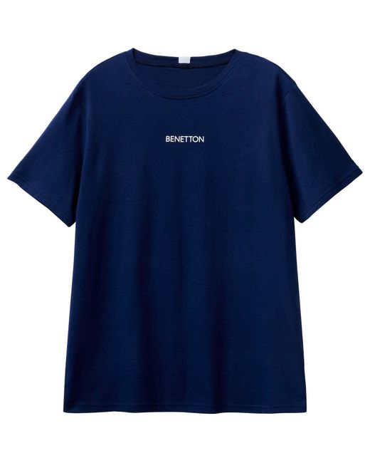 Benetton T-Shirt M/L 30964m019 Pyjamaoberteil in Blue für Herren