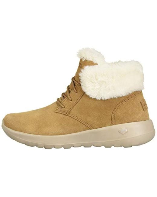 Skechers On The Go Joy Lush Chukka Boot In Chestnut Brown