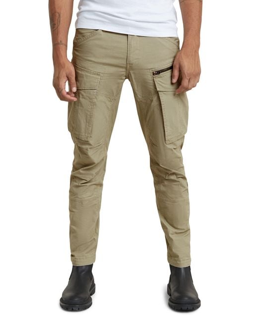 G-Star RAW Green Rovic Zip 3d Regular Tapered Pants for men