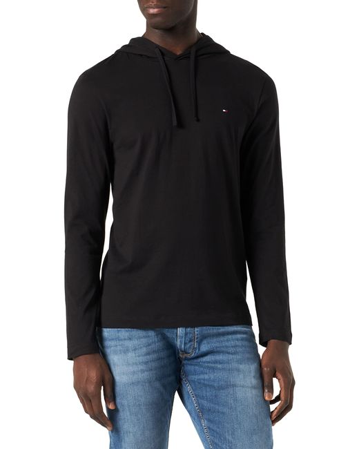 Tommy Hilfiger Black Long-sleeve T-shirt With Hood for men