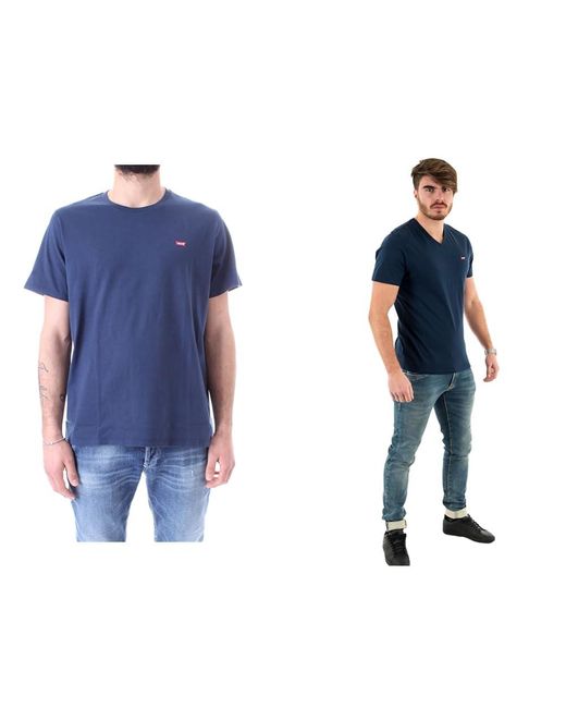 Levi's T-shirt Cotton + Patch Dress Blues L T-shirt Dress Blues L for men