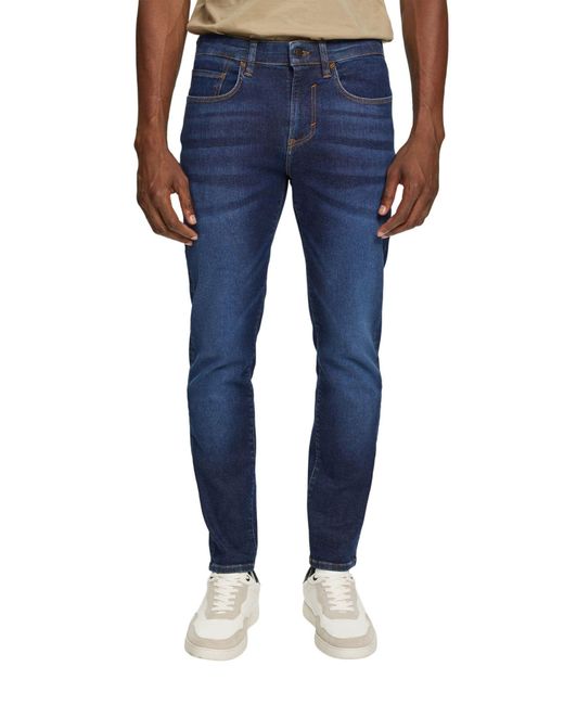 Esprit Schmale Jeans mit mittlerer Bundhöhe in Blue für Herren
