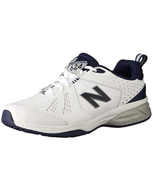 New Balance White 624v5 Training Shoe (6e Width) for men