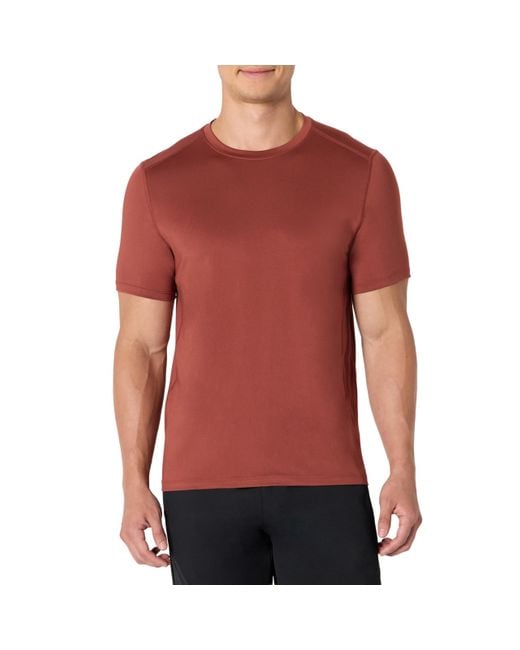 Amazon Essentials Kurzärmeliges Tech-Stretch-T-Shirt in Red für Herren