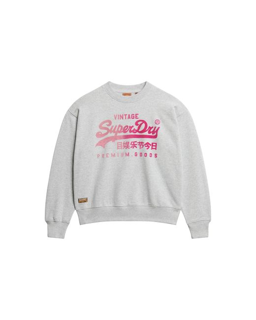 Superdry Gray Tonal Vl Loose Sweatshirt