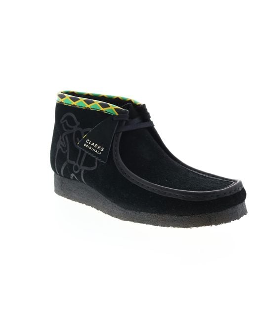 Clarks Blue Jamaica Wallabee Black/multi for men