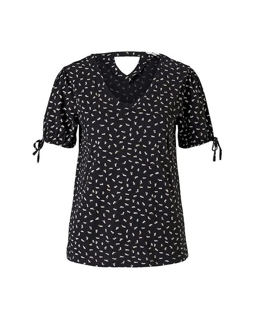 Tom Tailor Black 1025841 Gemustertes T-Shirt