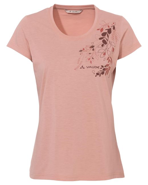 Vaude Pink T-Shirt SE Abelia Print T-Shirt Soft Rose 42