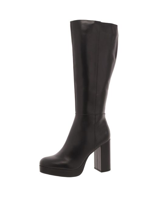 Stivali alti al ginocchio da donna in pelle Azura di Steve Madden in Black