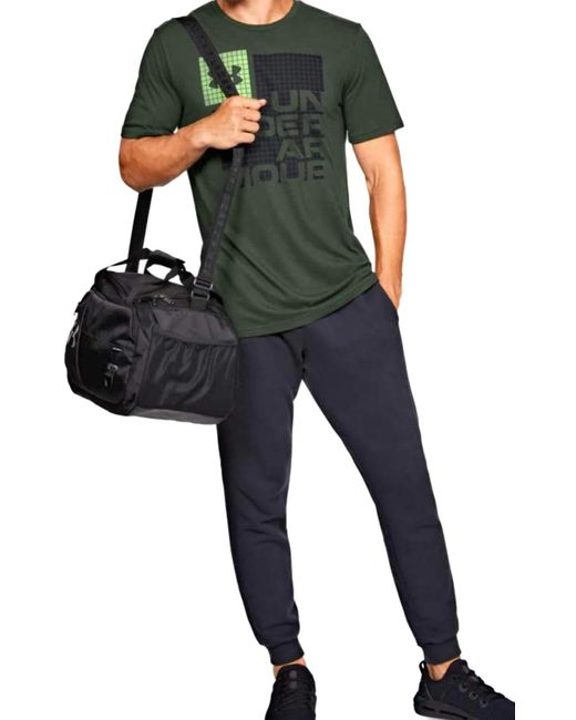 Under Armour Black S Grid Ss7t-shirt Medium Green for men