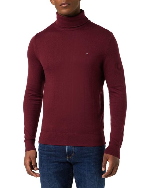 Tommy Hilfiger Pimactn Cashmere Roll-neck Sweater in Red for Men | Lyst UK