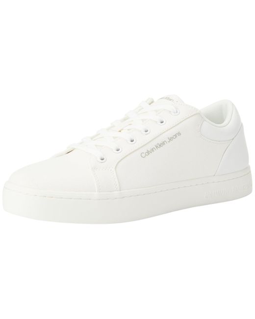 Calvin Klein White Classic Cupsole Low Lth In Dc Ym0ym00976 Sneaker