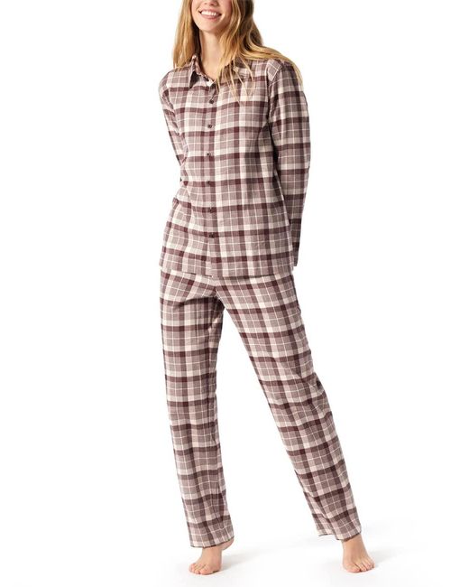 Schiesser Multicolor Anzug Lang 1 Pyjamaset