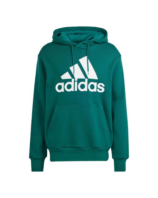 Adidas Green Essentials French Terry Big Logo Hoodie for men