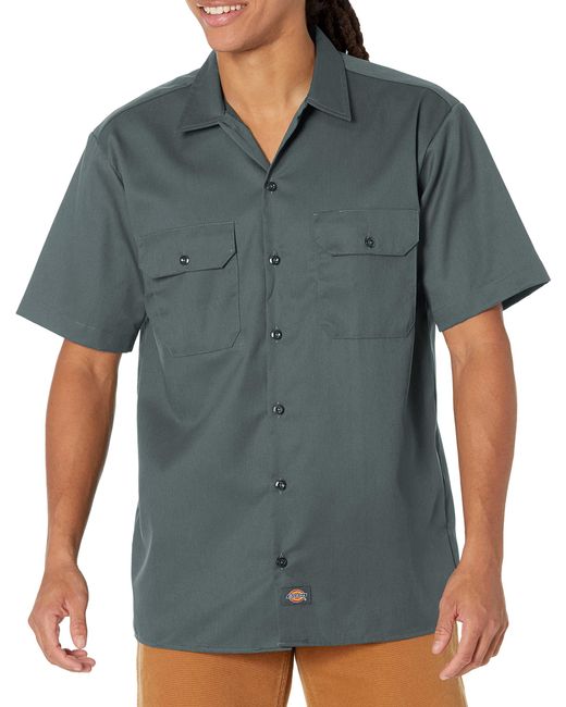Dickies Blue Twill Ss Work Shirt Original for men