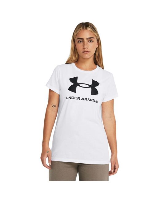 Under Armour White Live Sportstyle Graphic Short-sleeve Crew Neck T-shirt