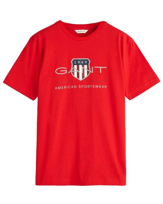 Gant Red Archive Shield Ss T-shirt