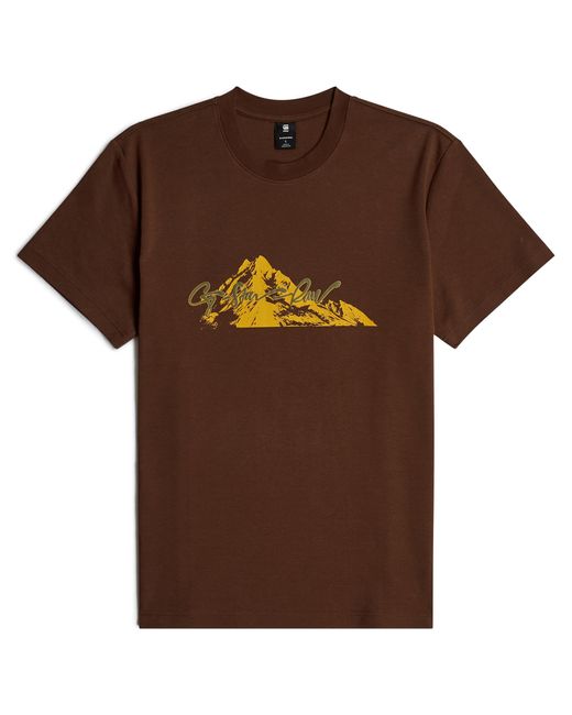 G-Star Summit Gr Regular Tee in het Brown voor heren