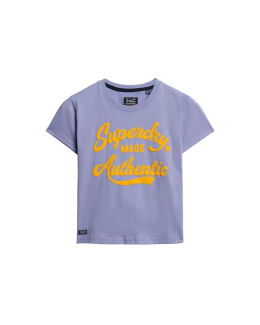 Superdry Blue Archive Neon Graphic T Shirt