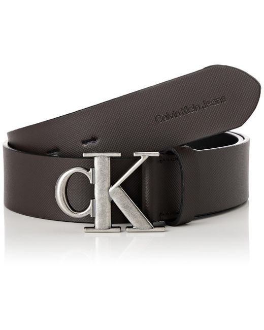 Calvin Klein Black Ro Mono Plaque Lthr Belt 40mm for men