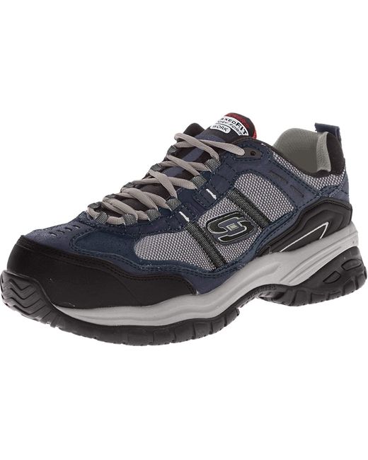 Skechers Suede Work Relaxed Fit Soft Stride Grinnel Comp in Navy/Gray  (Gray) for Men - Save 35% - Lyst
