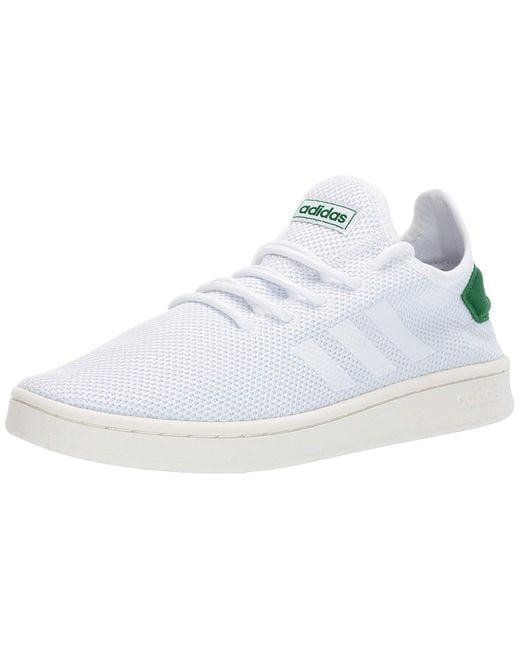 adidas Rubber Court Adapt in White/White/Green (White) for Men | Lyst