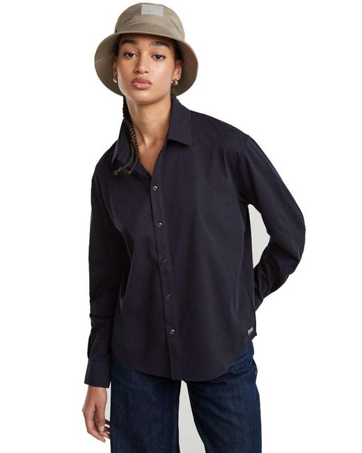 G-Star Jersey Shirt Met Lange Mouwen in het Blue