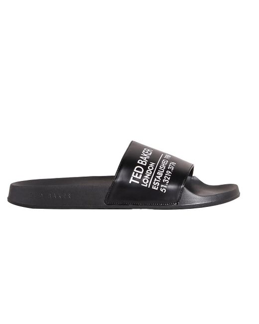 Ted Baker Aziell Slip on Black Synthetic S Sliders