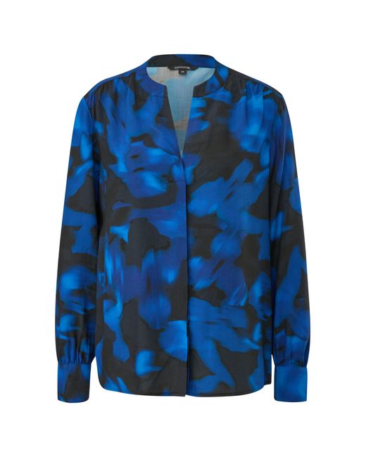 Comma, Blue Tunika-Bluse mit Allover-Muster schwarz 40