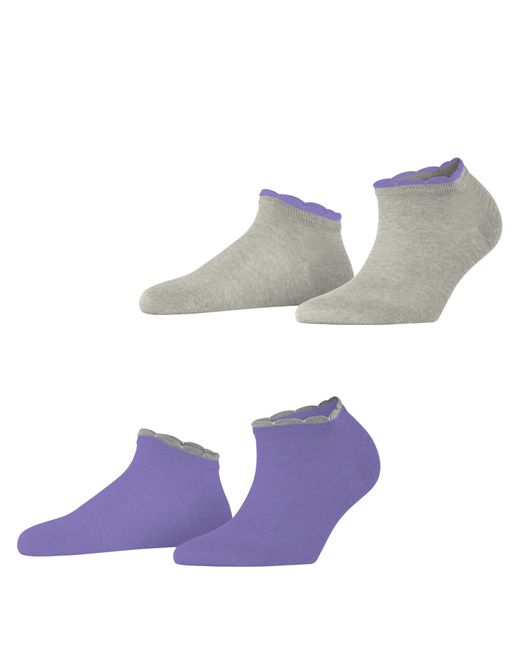 Romantic W Sn-Pack de 2 Pares de Viscosa Corta monocromática Calcetines para Zapatillas Esprit de color Multicolor