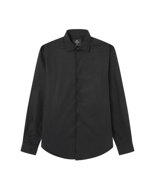 Poplin Camisa Vestir popelín Springfield de hombre de color Black