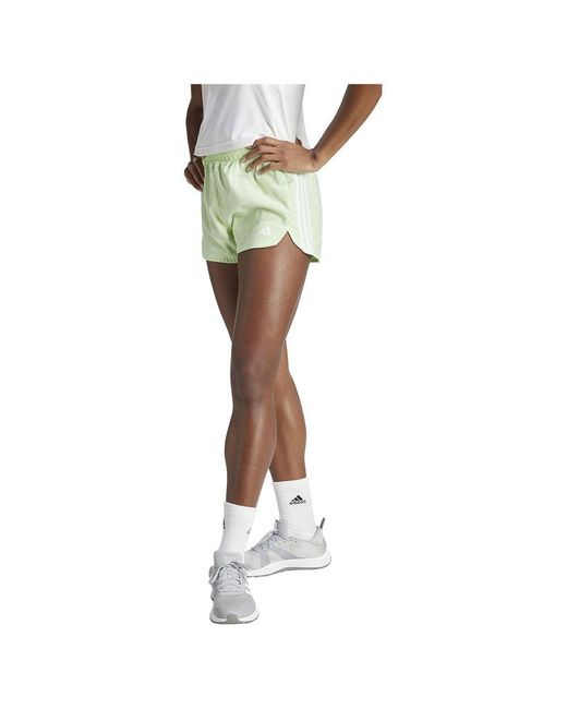 Pacer Training 3-Stripes Woven High-Rise Shorts décontracté Adidas en coloris Green