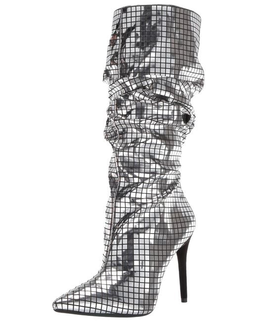 Jessica Simpson Black Leonelle Slouchy Disco Ball Stiletto Heel Tall Boots
