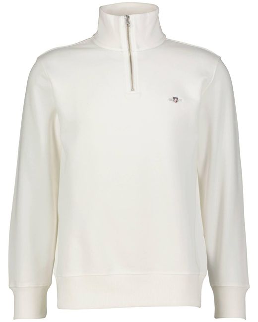 Reg Shield-Felpa con Mezza Zip Maglia di Tuta di Gant in White da Uomo