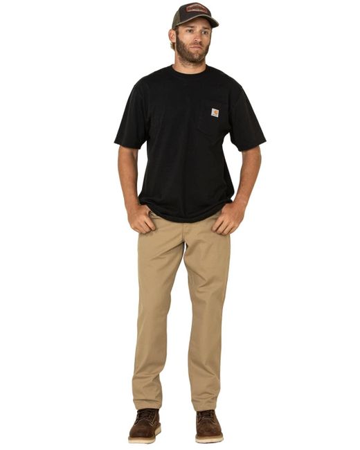 Carhartt Black Flame-resistant Rugged Flex Relaxed Fit Canvas Five-pocket Work Pant for men