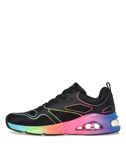 Skechers Black Tres-air Uno-rainbow Roads Sneaker