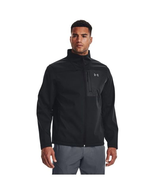 Under Armour Black Coldgear Infrared Shield 2.0 Soft Shell Jacket, for men