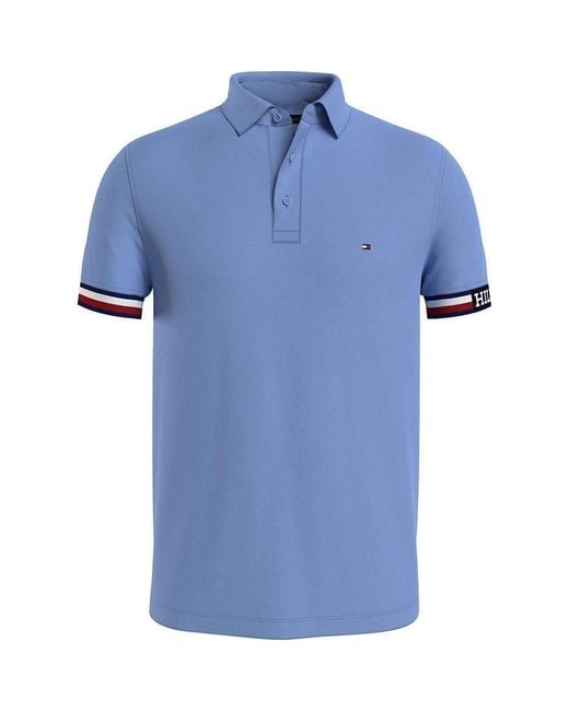 Tommy Hilfiger Blue Toy Hilfiger Onotype Hort Leeve Polo for men