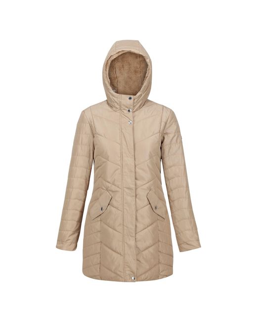 Regatta Natural S Panthea Padded Insulated Hooded Jacket Coat