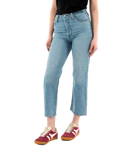 Levi's Black Ribcage Straight Ankle Jeans