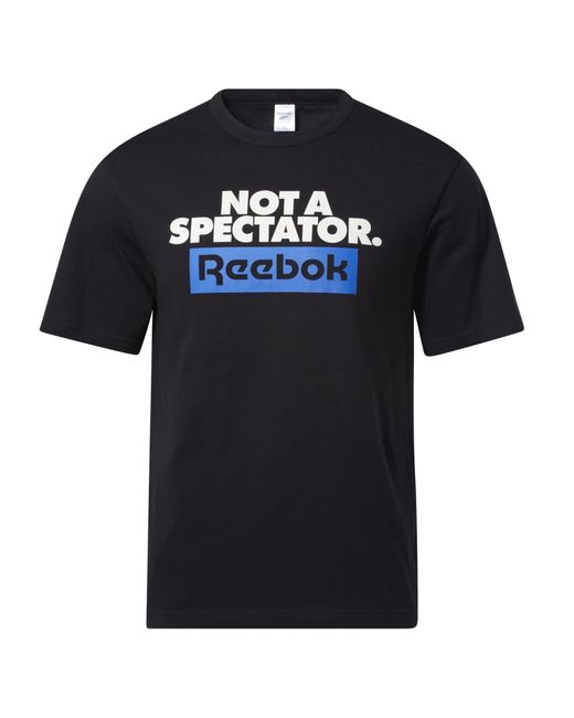 Reebok Black 's Spectator Short Sleeve Graphic Tee T-shirt