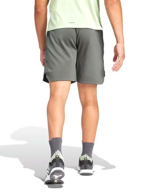 Workout Logo Knit Shorts décontracté Adidas pour homme en coloris Gray