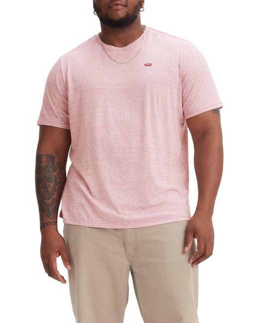 Levi's Pink Big & Tall Original Housemark Tee T-shirt for men