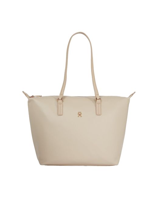 Tommy Hilfiger Natural Tote Bag Poppy Plus With Zip