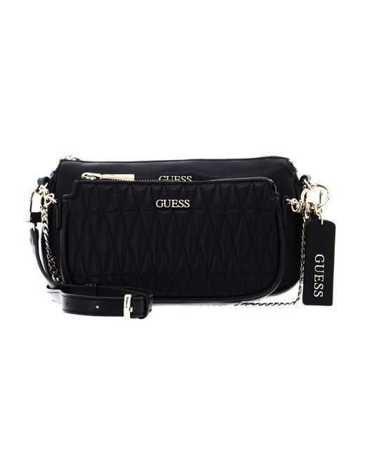 Guess Schultertasche Arie Double Pouch Crossbody Black