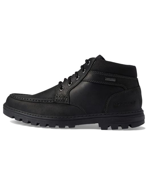 Rockport Weather Ready Moc Boots in Black Leather (Black) for Men ...